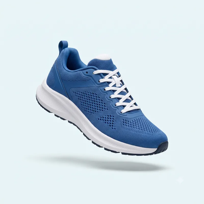 Blue Runner sneaker in royal blue with a white sole